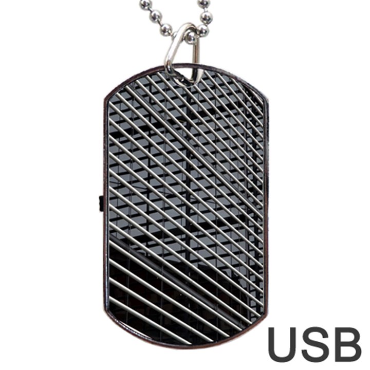 Abstract Architecture Pattern Dog Tag USB Flash (Two Sides)