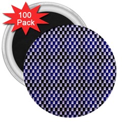 Squares Blue Background 3  Magnets (100 Pack) by Simbadda