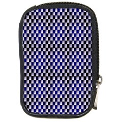 Squares Blue Background Compact Camera Cases by Simbadda