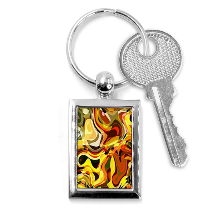 Colourful Abstract Background Design Key Chains (Rectangle) 