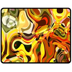 Colourful Abstract Background Design Double Sided Fleece Blanket (medium)  by Simbadda