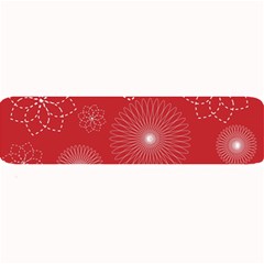 Floral Spirals Wallpaper Background Red Pattern Large Bar Mats by Simbadda