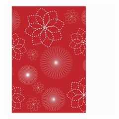 Floral Spirals Wallpaper Background Red Pattern Small Garden Flag (two Sides) by Simbadda