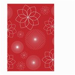 Floral Spirals Wallpaper Background Red Pattern Small Garden Flag (Two Sides) Front