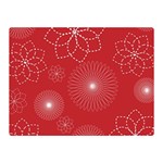 Floral Spirals Wallpaper Background Red Pattern Double Sided Flano Blanket (Mini)  35 x27  Blanket Front