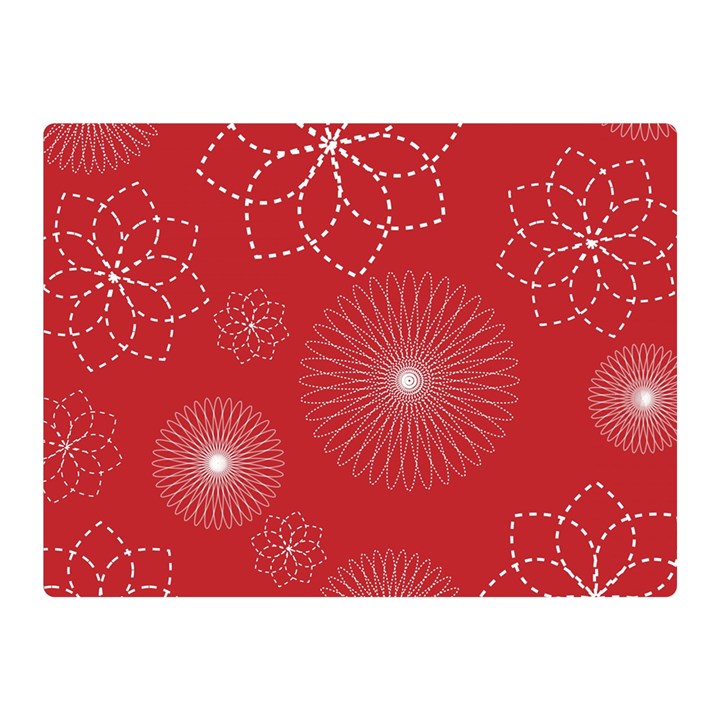 Floral Spirals Wallpaper Background Red Pattern Double Sided Flano Blanket (Mini) 