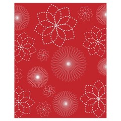 Floral Spirals Wallpaper Background Red Pattern Drawstring Bag (small) by Simbadda