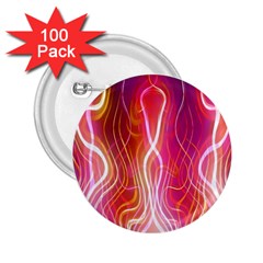 Fire Flames Abstract Background 2 25  Buttons (100 Pack)  by Simbadda