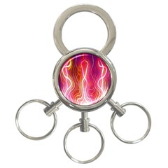 Fire Flames Abstract Background 3-ring Key Chains by Simbadda