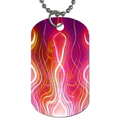 Fire Flames Abstract Background Dog Tag (one Side) by Simbadda