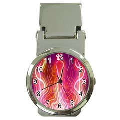 Fire Flames Abstract Background Money Clip Watches by Simbadda