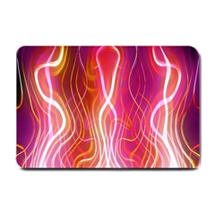 Fire Flames Abstract Background Small Doormat  by Simbadda