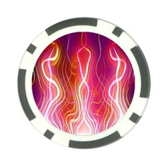 Fire Flames Abstract Background Poker Chip Card Guard by Simbadda