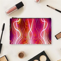 Fire Flames Abstract Background Cosmetic Bag (medium)  by Simbadda