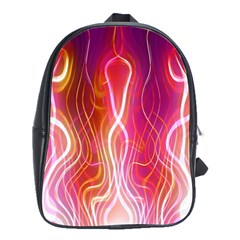 Fire Flames Abstract Background School Bags(large)  by Simbadda