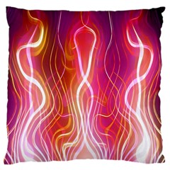 Fire Flames Abstract Background Large Cushion Case (two Sides) by Simbadda