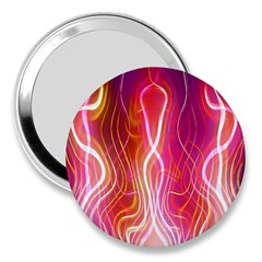 Fire Flames Abstract Background 3  Handbag Mirrors by Simbadda