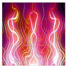 Fire Flames Abstract Background Large Satin Scarf (square) by Simbadda