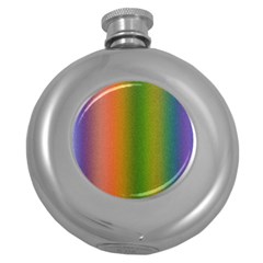 Colorful Stipple Effect Wallpaper Background Round Hip Flask (5 Oz) by Simbadda