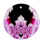 Fractal In Pink Lovely Ornament (Round) Front