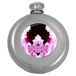 Fractal In Pink Lovely Round Hip Flask (5 oz) Front