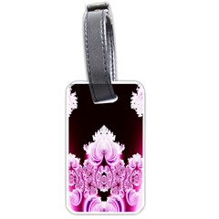 Fractal In Pink Lovely Luggage Tags (one Side)  by Simbadda