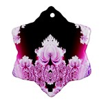 Fractal In Pink Lovely Snowflake Ornament (Two Sides) Front