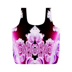 Fractal In Pink Lovely Full Print Recycle Bags (M) 