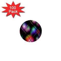 Soft Balls In Color Behind Glass Tile 1  Mini Buttons (100 Pack)  by Simbadda