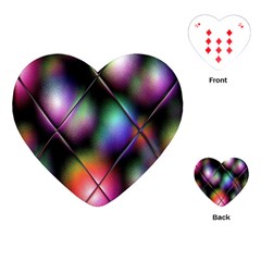 Soft Balls In Color Behind Glass Tile Playing Cards (heart)  by Simbadda