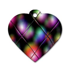 Soft Balls In Color Behind Glass Tile Dog Tag Heart (two Sides)