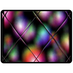 Soft Balls In Color Behind Glass Tile Fleece Blanket (large)  by Simbadda