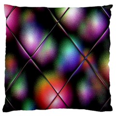 Soft Balls In Color Behind Glass Tile Large Cushion Case (two Sides) by Simbadda