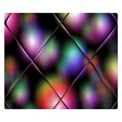 Soft Balls In Color Behind Glass Tile Double Sided Flano Blanket (small)  by Simbadda