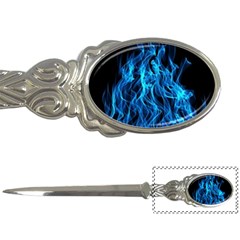 Digitally Created Blue Flames Of Fire Letter Openers by Simbadda