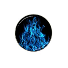 Digitally Created Blue Flames Of Fire Hat Clip Ball Marker (10 Pack) by Simbadda