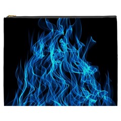 Digitally Created Blue Flames Of Fire Cosmetic Bag (xxxl)  by Simbadda