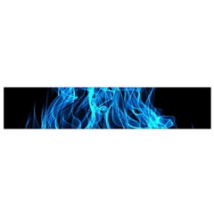 Digitally Created Blue Flames Of Fire Flano Scarf (small) by Simbadda