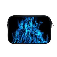 Digitally Created Blue Flames Of Fire Apple Macbook Pro 13  Zipper Case by Simbadda