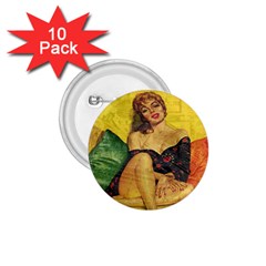 Pin Up Girl  1 75  Buttons (10 Pack) by Valentinaart