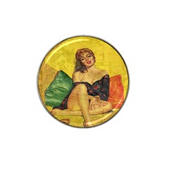 Pin Up Girl  Hat Clip Ball Marker (4 Pack) by Valentinaart