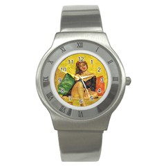 Pin Up Girl  Stainless Steel Watch by Valentinaart