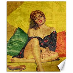 Pin Up Girl  Canvas 20  X 24   by Valentinaart