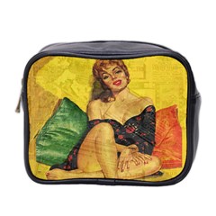 Pin Up Girl  Mini Toiletries Bag 2-side by Valentinaart