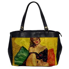 Pin Up Girl  Office Handbags by Valentinaart