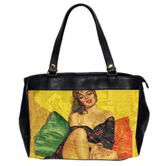 Pin Up Girl  Office Handbags (2 Sides)  by Valentinaart