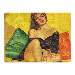 Pin Up Girl  Double Sided Flano Blanket (mini)  by Valentinaart