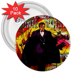 Monte Cristo 3  Buttons (10 Pack)  by Valentinaart