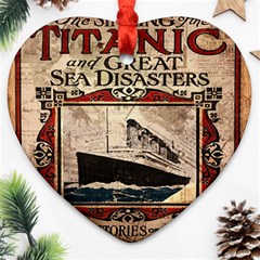 Titanic Heart Ornament (two Sides) by Valentinaart