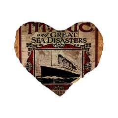 Titanic Standard 16  Premium Flano Heart Shape Cushions by Valentinaart